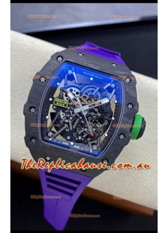 Richard Mille RM35-02 Rafael Nadal Carbon Fiber Casing with Genuine Tourbillon Super Clone Watch