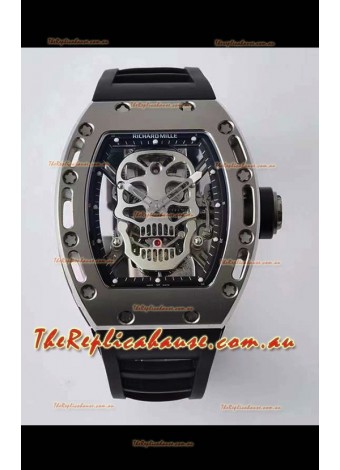 Richard Mille RM052 Skull Genuine Tourbillon Edition Watch in Titanium Casing 