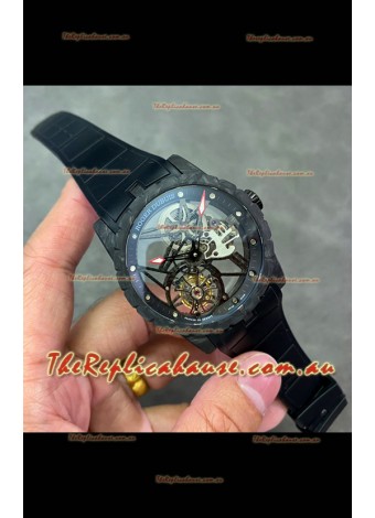 Roger Dubuis Super Clone Excalibur Spider Flying Tourbillon Skeleton Carbon Casing 42MM