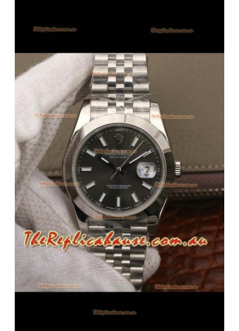 Rolex Datejust 41MM Cal.3135 Movement Swiss Replica Watch in 904L Steel Grey Dial
