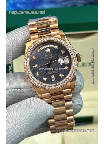 Rolex Day Date Presidential 18K Rose Gold Watch 40MM - Pearl Dial 1:1 Mirror Quality