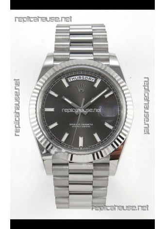 Rolex Day Date Super Clone Grey Dial 40MM 210 Grams Swiss Replica watch 