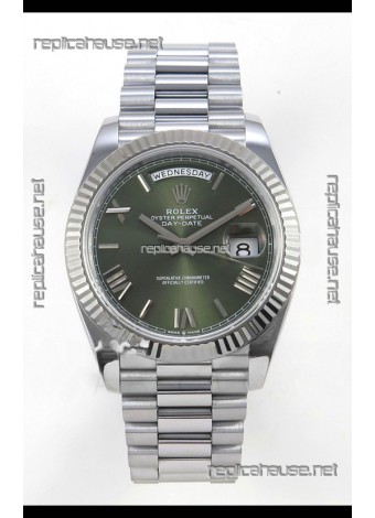 Rolex Day Date Super Clone Green Dial 40MM 188 Grams Swiss Replica watch 