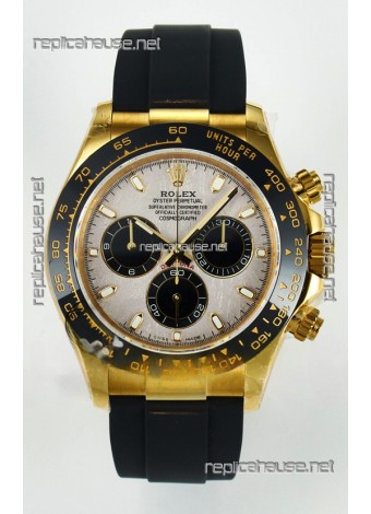 Rolex Daytona Super Clone 116518 Yellow Gold Meteorite Dial Original Cal.4130 Movement