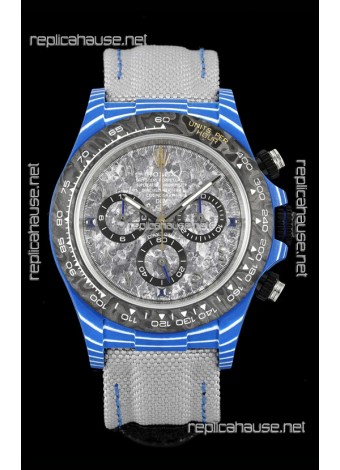 Rolex Daytona DiW Piece Unique Blue Dial Edition Watch - Lightweight Forged Cabon Casing