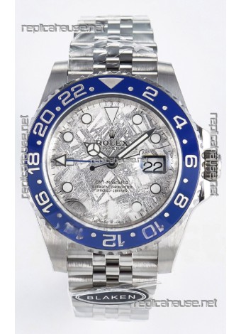 Rolex GMT Masters II Super Clone 126716 "Blaken" 904L Steel Meteorite Dial Watch  