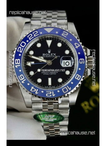 Rolex GMT Masters Super Clone Custom Ceramic Bezel Black Dial Watch 