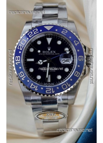 Rolex GMT Masters Super Clone Custom Ceramic Bezel Black Dial Watch 