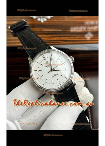 Rolex Cellini Date Ref#50505 Replica 1:1 Mirror 904L Steel White Dial Watch 