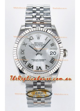 Rolex Super Clone Datejust ETA 2688 Movement 31MM Stainless Steel Case and Roman Dial Watch 
