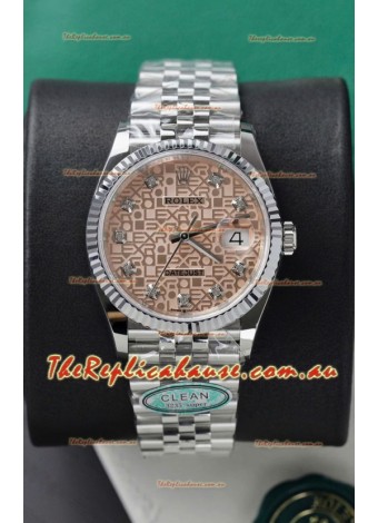 Rolex Super Clone Datejust ETA 3235 Movement 36MM Sundust Computer dial 36MM Steel Case Watch