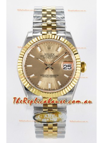 Rolex Super Clone Datejust ETA 2688 Movement 31MM Two Tone Yellow Gold Watch and Dial