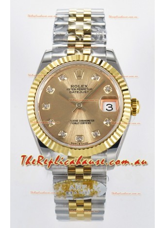 Rolex Super Clone Datejust ETA 2688 Movement 31MM Two Tone Yellow Gold Casing and Dial 