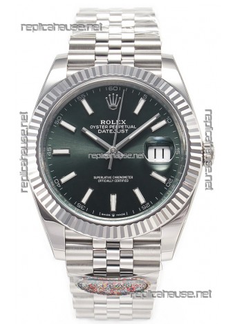 Rolex Datejust 126334 41MM Cal.3135 72 Hours Power Green Dial 1:1 Mirror Replica in 904L 