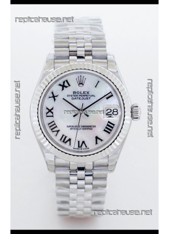 Rolex Datejust M126234 36MM ETA2836 White Mother of Pearl Dial - Roman Numerals 