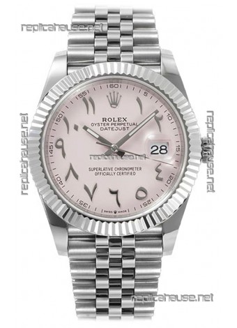 Rolex Datejust M126300 41MM ETA3235 Pink Arabic Dial - 904L Steel Casing 