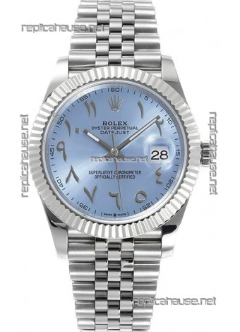 Rolex Datejust M126300 41MM ETA3235 Ice Blue Arabic Dial - 904L Steel Casing 