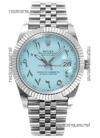 Rolex Datejust M126300 41MM ETA3235 Tiffany Blue Arabic Dial - 904L Steel Casing 