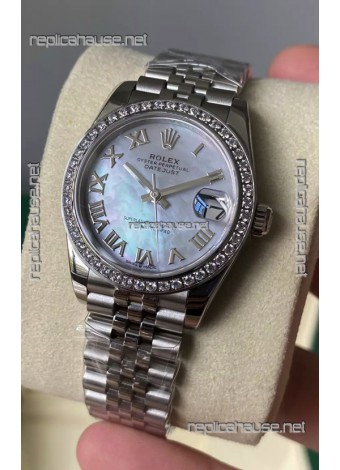 Rolex Datejust 278384 31MM Swiss Replica in 904L Steel in Pearl Dial - 1:1 Mirror