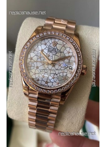 Rolex Datejust M278248 31MM Swiss Replica in Gold - Motif Dial 1:1 Mirror Quality