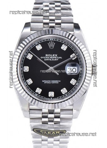 Rolex Datejust 126334 41MM ETA3235 72 Hours Power Black Dial Jubilee 1:1 Mirror Replica