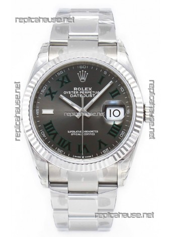 Rolex Datejust 126330 Wimbledon 41MM ETA3235 Grey Dial 72 Hours Power 1:1 Mirror Replica