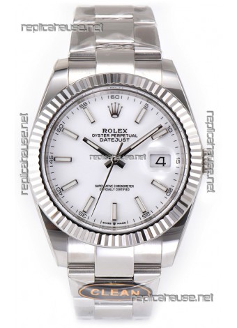 Rolex Datejust 126334 41MM ETA3235 72 Hours Power White Dial Oyster 1:1 Mirror Replica