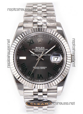 Rolex Datejust 126334 Wimbledon 41MM ETA3235 Slate Dial Jubilee 72 Hours Power 1:1 Mirror Replica