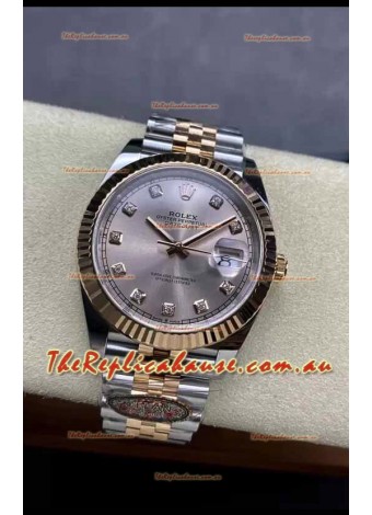 Rolex Datejust Cal.3235 Movement 1:1 Mirror Replica 904L Steel 41MM - Two Tone Rose Gold 