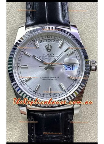 Rolex Day Date 904L Steel Casing Watch in Steel Dial 36MM - 1:1 Mirror Quality 