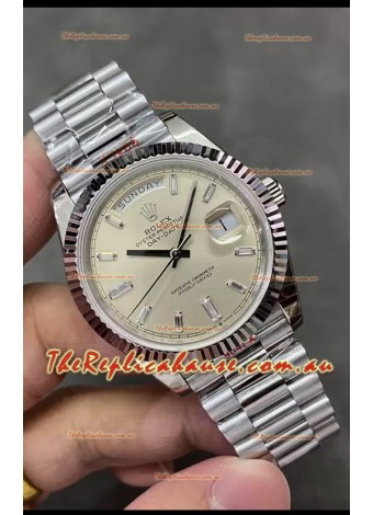 Rolex Day Date Presidential 904L Steel 40MM - Matte Dial 1:1 Mirror Quality Watch