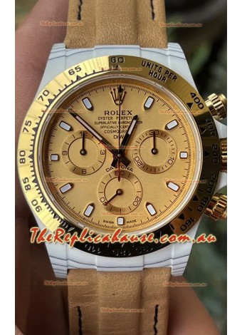 Rolex Cosmograph Daytona DiW Golden Essence Carbon Fiber Watch Cal.4130 Movement
