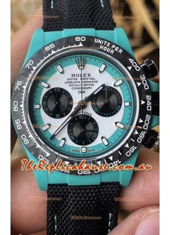 Rolex Cosmograph Daytona DiW CELESTE INVERT Edition Carbon Fiber Watch - Cal.4130 Movement