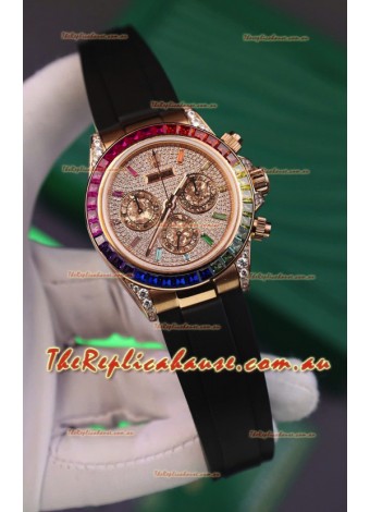 Rolex Daytona Super Clone 116595RBOW Rose Gold 1:1 Mirror Cal.4131 Movement Repllica Watch 