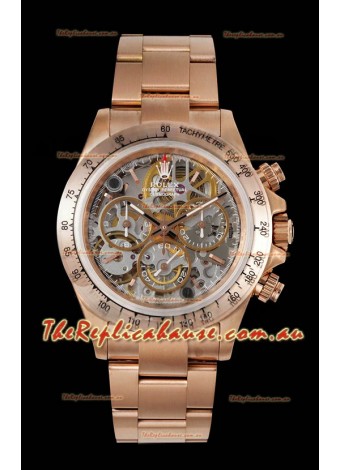 Rolex Daytona Super Clone "Artisans De Genève - Glacier" Edition Rose Gold Watch 