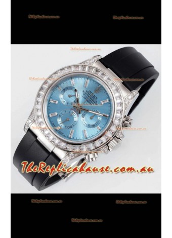 Rolex Daytona Super Clone ICE Blue Dial Stainless Steel 1:1 Mirror Cal.4131 Movement Replica Watch