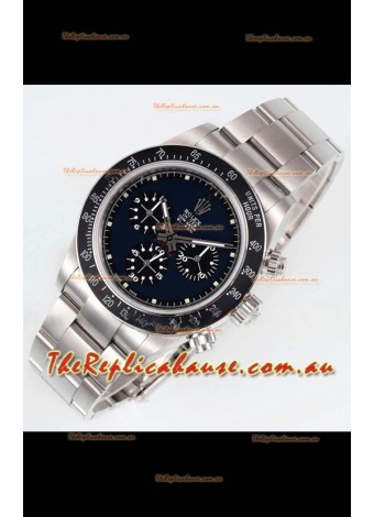 Rolex Daytona Super Clone BLAKEN Paul Newman Black Dial Swiss Replica Watch - 4130 Movement