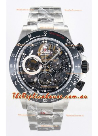 Rolex Daytona Super Clone Artisans De Geneve Stainless Steel Watch Black Ceramic Bezel Watch