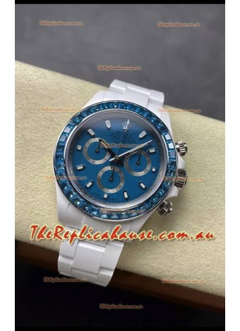 Rolex Daytona AET Remould Dark Blue Dial Full Ceramic Strap Watch in Cal.4130 Movement