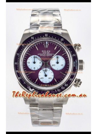 Rolex Daytona Super Clone Artisans De Geneve Edition Maroon Dial Swiss Replica Watch