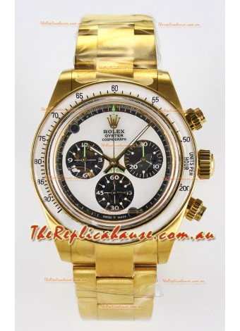 Rolex Daytona Super Clone Neon Artisans De Geneve Yellow Gold Watch Swiss Replica