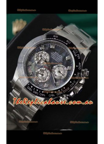 Rolex Daytona Super Clone White Gold Casing Pearl Dial Cal.4131 Movement Watch Ceramic Bezel