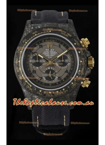 Rolex Daytona Super Clone Watch in Grey Dial Grey Carbon Casing 1:1 Mirror Replica