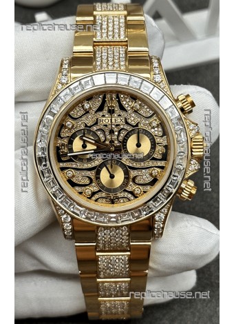 Rolex Cosmograph Daytona "Eye of the Tiger" Edition in 904L Yellow Gold 1:1 Mirror Replica Watch