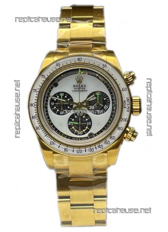 Rolex Daytona 116508 Neon Artisans De Geneve Yellow Gold Watch Swiss Replica 