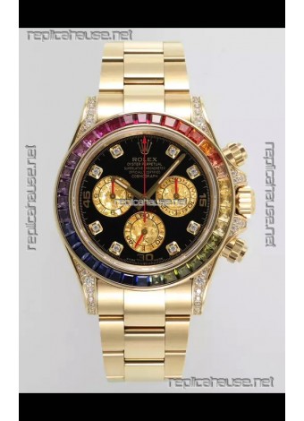Rolex Cosmograph Daytona 116598BROW Yellow Gold Original Cal.4130 Movement 