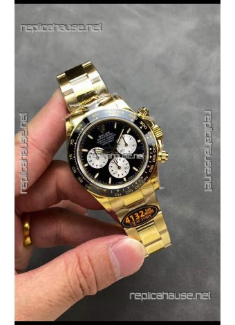 Rolex Cosmograph Daytona M126528 Yellow Gold Black Dial Original Cal.4132 Movement