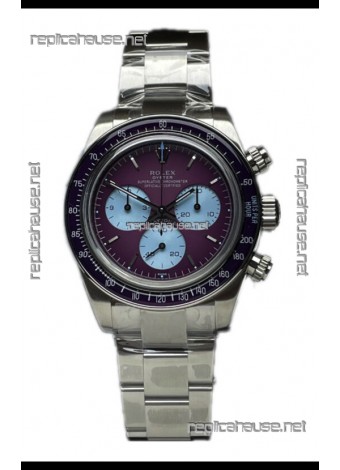 Rolex Daytona 116508 Warm Burgundy De Geneve Stainless Steel Watch Swiss Replica 
