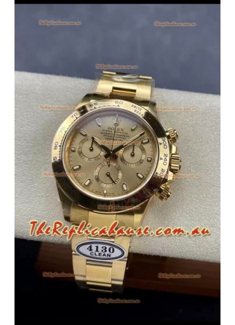 Rolex Cosmograph Daytona 116508 Yellow Gold Original Cal.4130 Movement - Improved Ultimate 904L Steel Watch