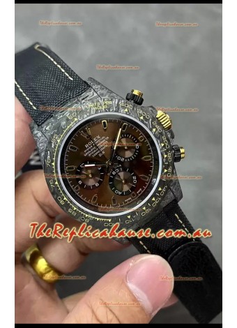 Rolex Cosmograph Daytona DiW COLOR CHANGING Edition Brown Gold Carbon Fiber Replica Watch 